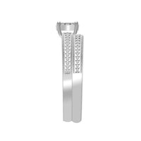 Thumbnail for LADIES BRIDAL RING SET 1/3 CT ROUND DIAMOND SILVER