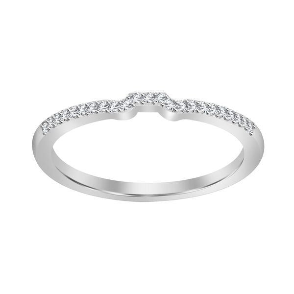 LADIES BRIDAL RING SET 1/3 CT ROUND DIAMOND 10K WHITE GOLD