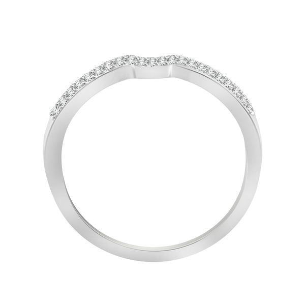 LADIES BRIDAL RING SET 1/3 CT ROUND DIAMOND 10K WHITE GOLD