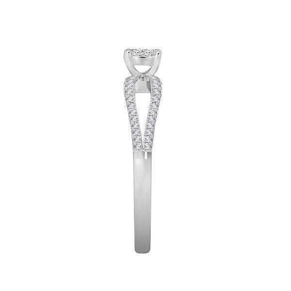 LADIES RING 1/4 CT ROUND DIAMONDN 10K WHITE GOLD