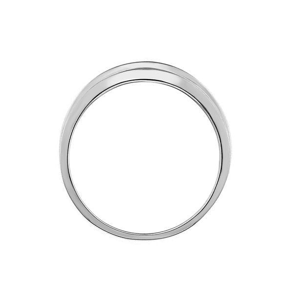 MEN'S BAND 1/4 CT ROUND DIAMOND 10K WHITE GOLD