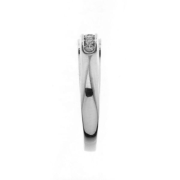 MEN'S BAND 1/4 CT ROUND DIAMOND 10K WHITE GOLD