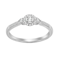 Thumbnail for LADIES BRIDAL RING SET 1/4 CT ROUND DIAMOND 10K WHITE GOLD
