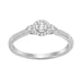 LADIES BRIDAL RING SET 1/4 CT ROUND DIAMOND 10K WHITE GOLD