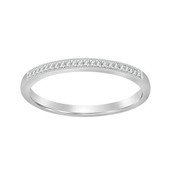 LADIES BRIDAL RING SET 1/4 CT ROUND DIAMOND 10K WHITE GOLD