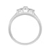 LADIES BRIDAL RING SET 1/4 CT ROUND DIAMOND 10K WHITE GOLD