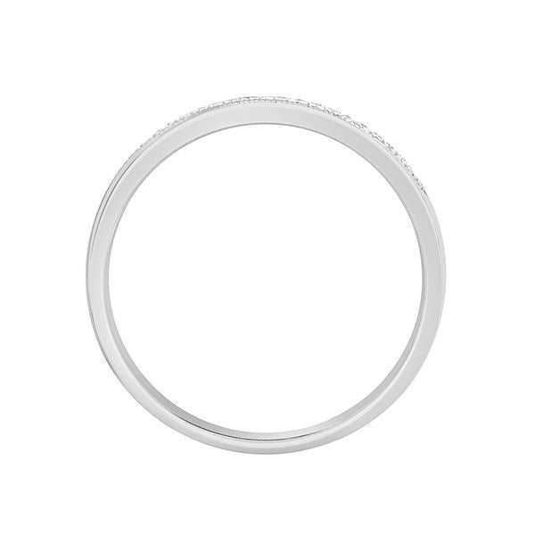 LADIES BRIDAL RING SET 1/4 CT ROUND & PRINCESS DIAMOND 10K WHITE GOLD