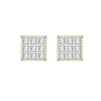 Thumbnail for MEN'S YUVA EARRINGS 1/20 CT ROUND DIAMOND 10K YELLOW GOLD