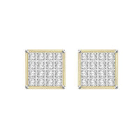 Thumbnail for MEN'S YUVA EARRINGS 1/20 CT ROUND DIAMOND 10K YELLOW GOLD