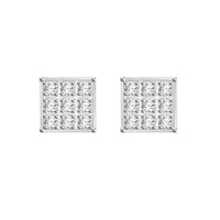 Thumbnail for MEN'S YUVA EARRINGS 1/20 CT ROUND DIAMOND 10K WHITE GOLD
