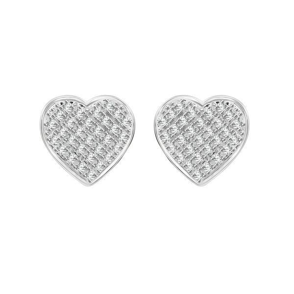 MEN'S EARRINGS 1/4 CT YELLOW ROUND DIAMOND 10K YELLOW GOLD