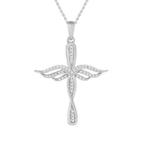 Thumbnail for LADIES PENDANT 1/10 CT ROUND DIAMOND 10K WHITE GOLD