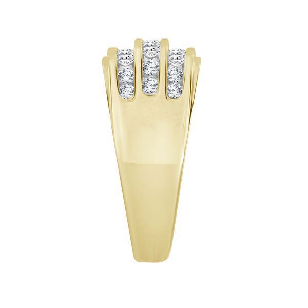 MEN'S RING 1 CT ROUND DIAMOND 10K YELLOW GOLD