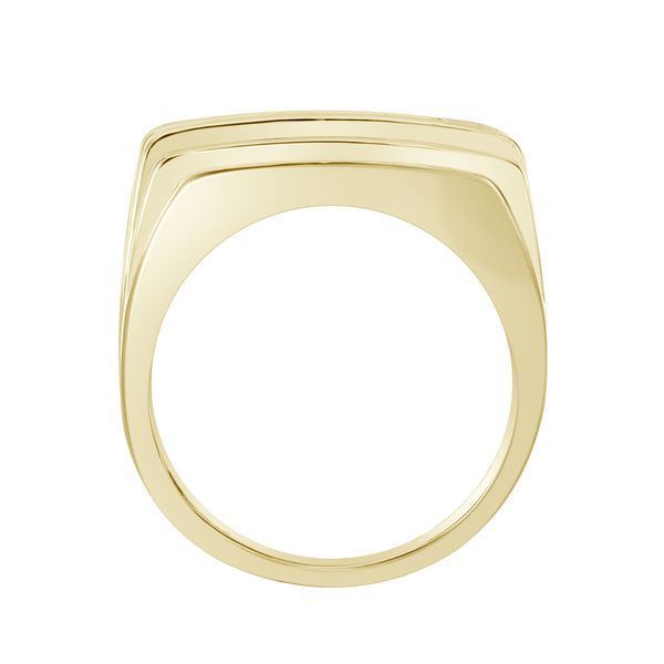 MEN'S RING 1 CT ROUND DIAMOND 10K YELLOW GOLD