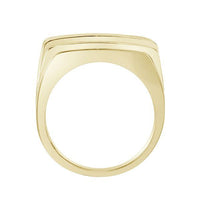 Thumbnail for MEN'S RING 1 CT ROUND DIAMOND 10K YELLOW GOLD