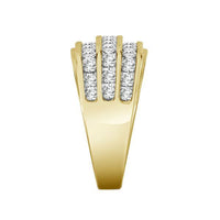 Thumbnail for MEN'S RING 2 CT ROUND DIAMOND 10K YELLOW GOLD