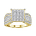 LADIES RING 1/2 CT ROUND DIAMOND 10K YELLOW GOLD