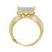 LADIES RING 1/2 CT ROUND DIAMOND 10K YELLOW GOLD