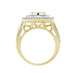 LADIES RING 1 CT ROUND/BAGUETTE DIAMOND 10K YELLOW GOLD