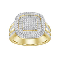 Thumbnail for LADIES RING 1 CT ROUND/BAGUETTE DIAMOND 10K YELLOW GOLD