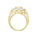 LADIES RING 1 CT ROUND/BAGUETTE DIAMOND 10K YELLOW GOLD