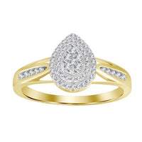 Thumbnail for LADIES BRIDAL RING 1/3 CT ROUND DIAMOND 10K YELLOW GOLD