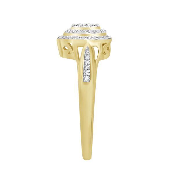 LADIES BRIDAL RING 1/3 CT ROUND DIAMOND 10K YELLOW GOLD
