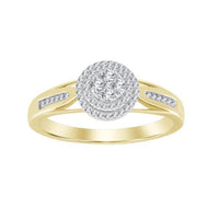 Thumbnail for LADIES BRIDAL RING SET 1/3 CT ROUND DIAMOND 10K YELLOW GOLD