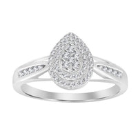 Thumbnail for LADIES BRIDAL RING 1/3 CT ROUND DIAMOND 10K WHITE GOLD