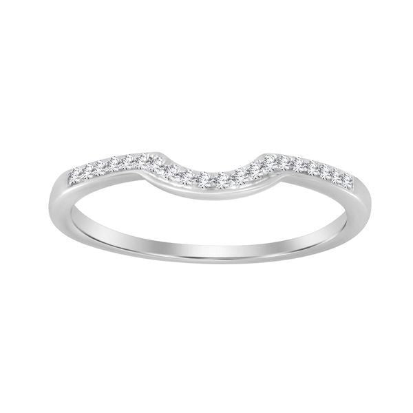 LADIES BRIDAL RING 1/3 CT ROUND DIAMOND 10K WHITE GOLD