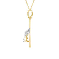 Thumbnail for LADIES PENDANT 0.01 CT ROUND DIAMOND 10K YELLOW GOLD