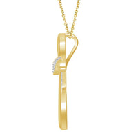 Thumbnail for LADIES PENDANT 1/20 CT ROUND DIAMOND 10K YELLOW GOLD