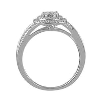 Thumbnail for LADIES BRIDAL RING SET 1/3 CT ROUND DIAMOND 10K WHITE GOLD