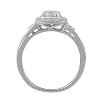Thumbnail for LADIES BRIDAL RING SET 1/3 CT ROUND DIAMOND 10K WHITE GOLD