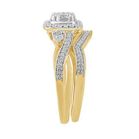 Thumbnail for LADIES BRIDAL RING SET 1/3 CT ROUND DIAMOND 10K YELLOW GOLD