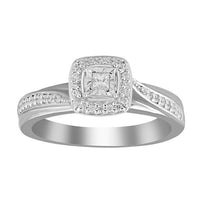 Thumbnail for LADIES RING 1/5 CT ROUND/PRINCESS DIAMOND 10K WHITE GOLD
