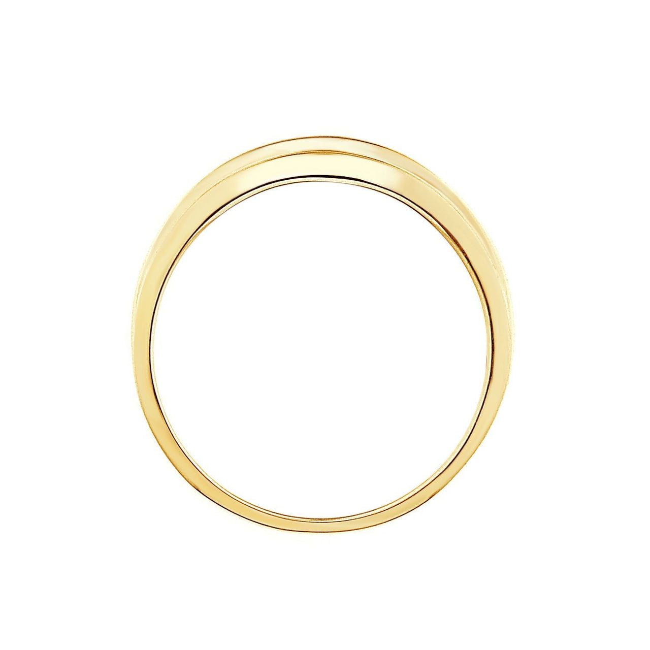 MEN'S BAND 1/2 CT ROUND DIAMOND 10K YELLOW GOLD
