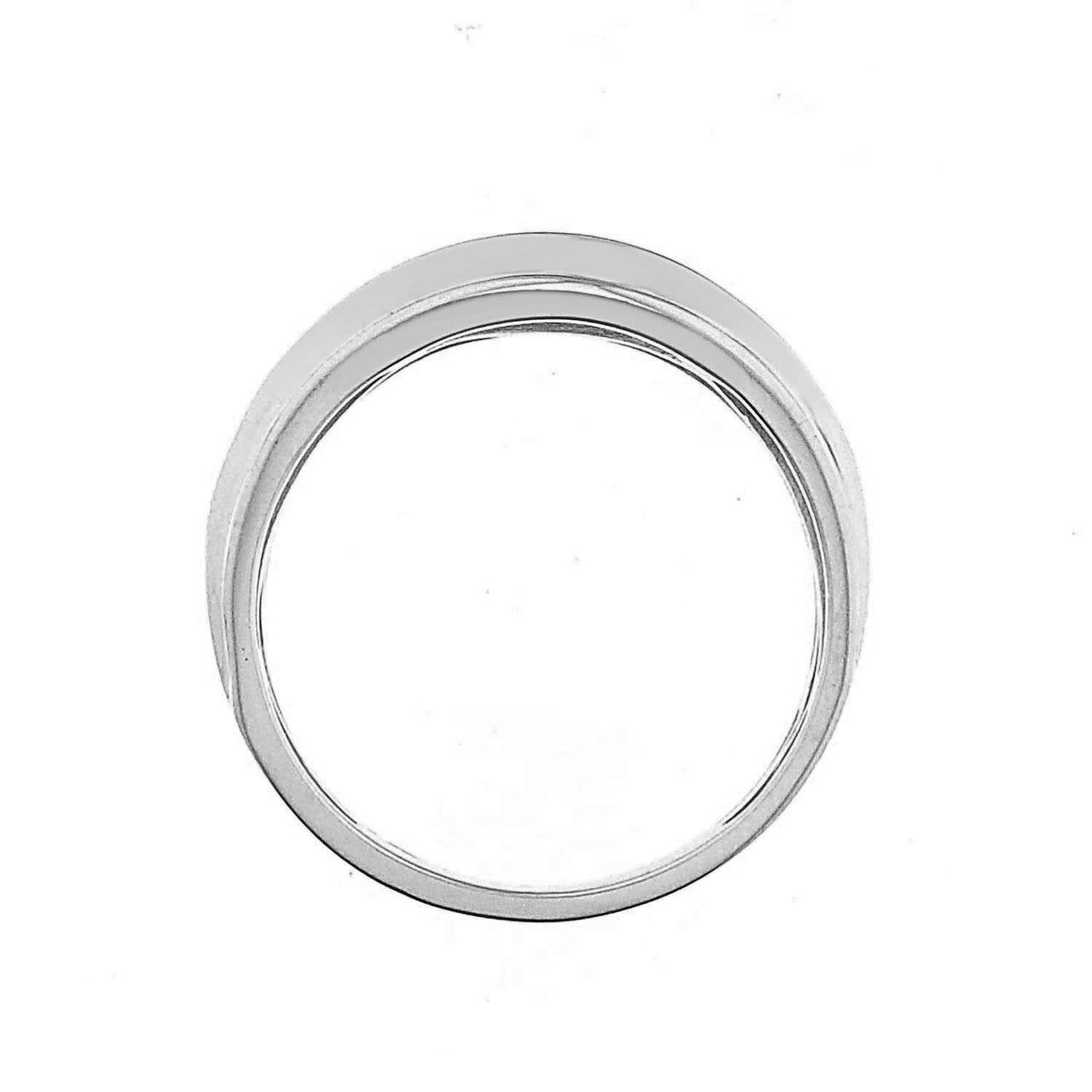 MEN'S BAND 1 CT ROUND DIAMOND 10K WHITE GOLD