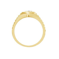 Thumbnail for MEN'S RING 1/2 CT ROUND DIAMOND 10K YELLOW GOLD