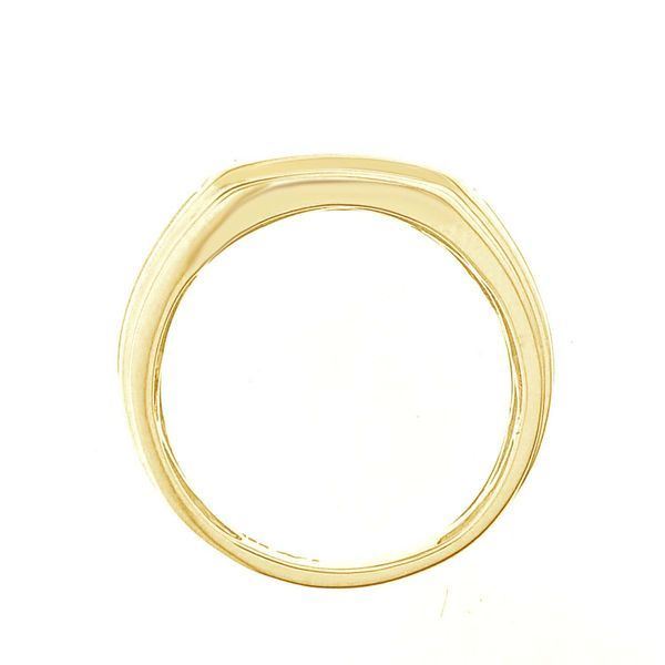 MEN'S RING 1/2 CT ROUND DIAMOND 10K YELLOW GOLD
