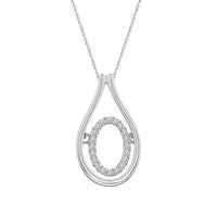 Thumbnail for LADIES PENDANT 1/10 CT ROUND DIAMOND 10K WHITE GOLD