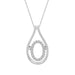 LADIES PENDANT 1/10 CT ROUND DIAMOND 10K WHITE GOLD