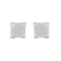 Thumbnail for MEN'S EARRINGS 1/2 CT ROUND DIAMOND SILVER