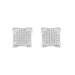 MEN'S EARRINGS 1/2 CT ROUND DIAMOND SILVER