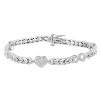 Thumbnail for LADIES BRACELET 1/5 CT ROUND DIAMOND SILVER