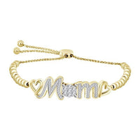 Thumbnail for LADIES BRACELET 1/4 CT ROUND DIAMOND SILVER YELLOW PLATED