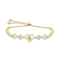Thumbnail for LADIES BRACELET 1/4 CT ROUND DIAMOND SILVER YELLOW PLATED