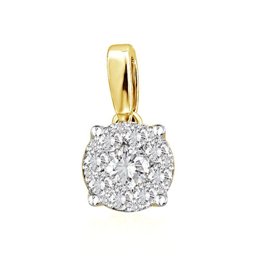 LADIES PENDANT 3/4 CT ROUND DIAMOND 14K YELLOW GOLD