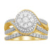 LADIES RING 1 CT ROUND DIAMOND 14K YELLOW GOLD