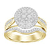 LADIES BRIDAL RING SET 3/4 CT ROUND DIAMOND 14K YELLOW GOLD